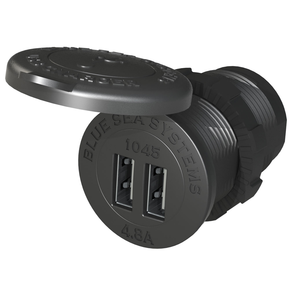 Dual USB charger with cover, Blue Sea Systems