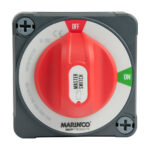 Red master switch, off and on positions.