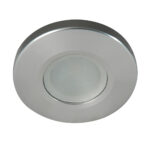 Round silver recessed ceiling light fixture