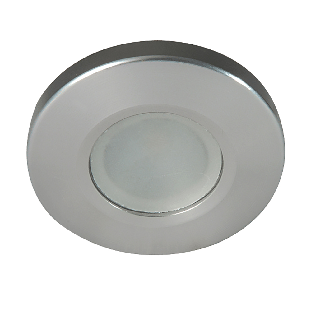 Round silver recessed ceiling light fixture