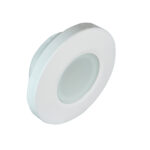 White round LED downlight on white background