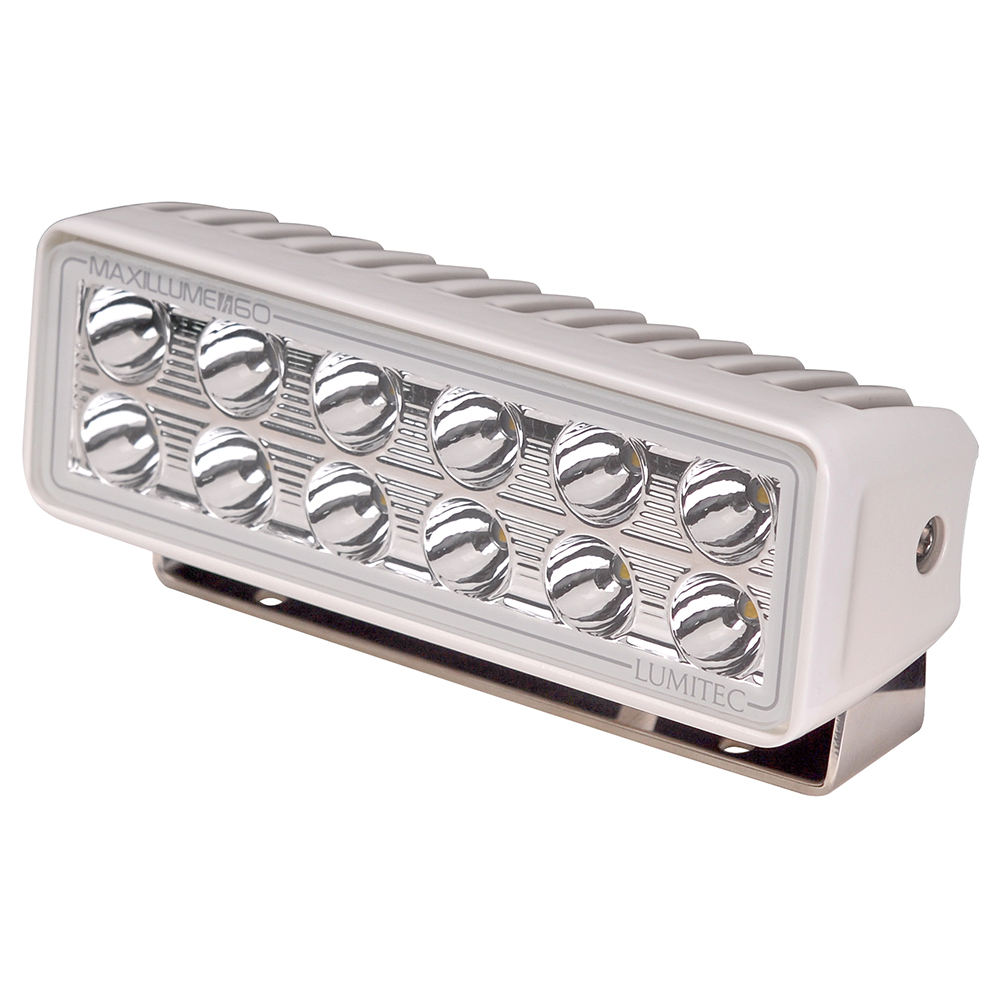 Rectangular LED light with multiple bulbs, white casing.