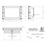 Technical diagram of Lumitec flush mount light.