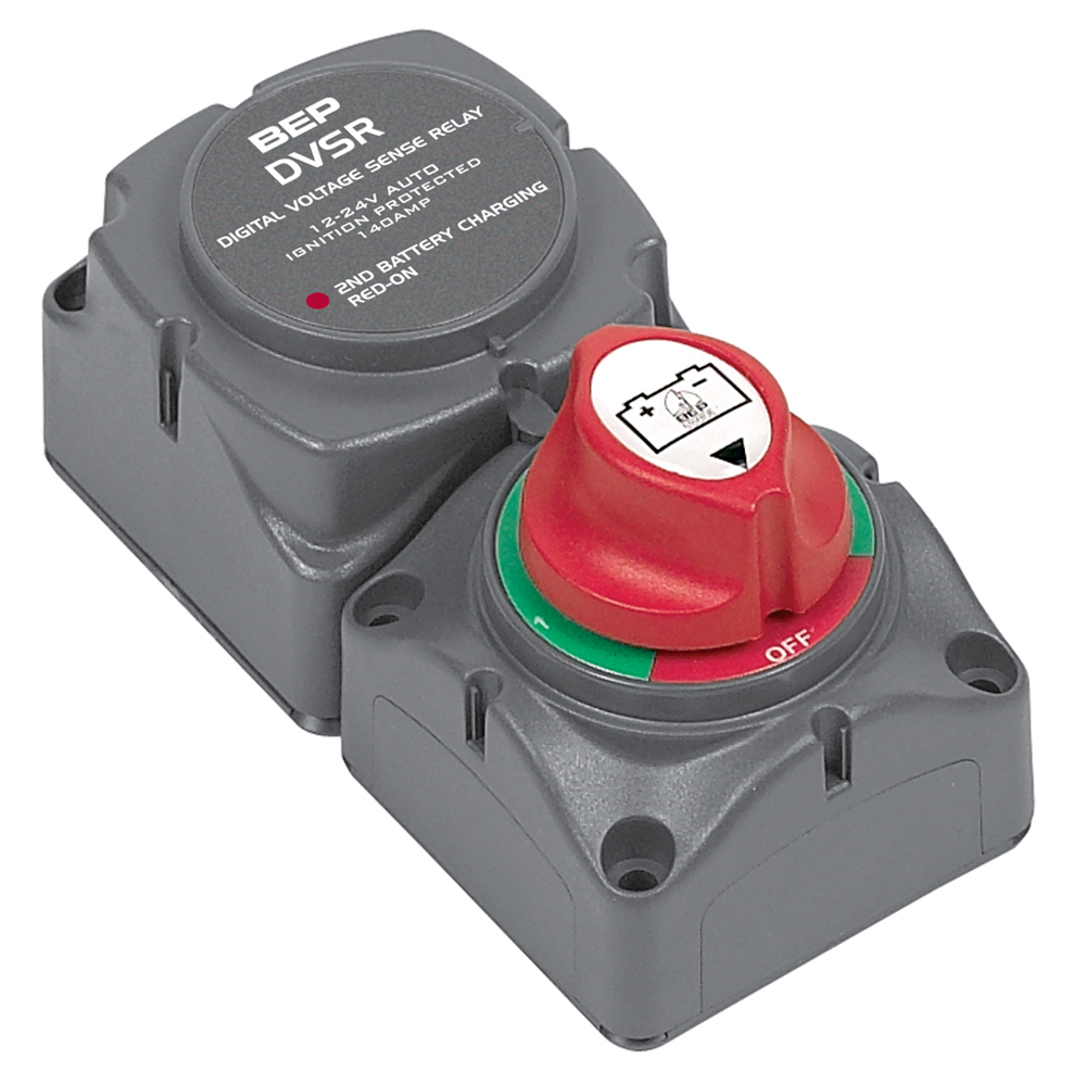 BEP DVSR battery relay switch, gray and red