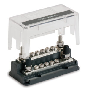 Electrical terminal block with protective cover