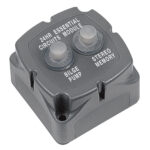 24-hour essential circuits module controls bilge pump, stereo memory.