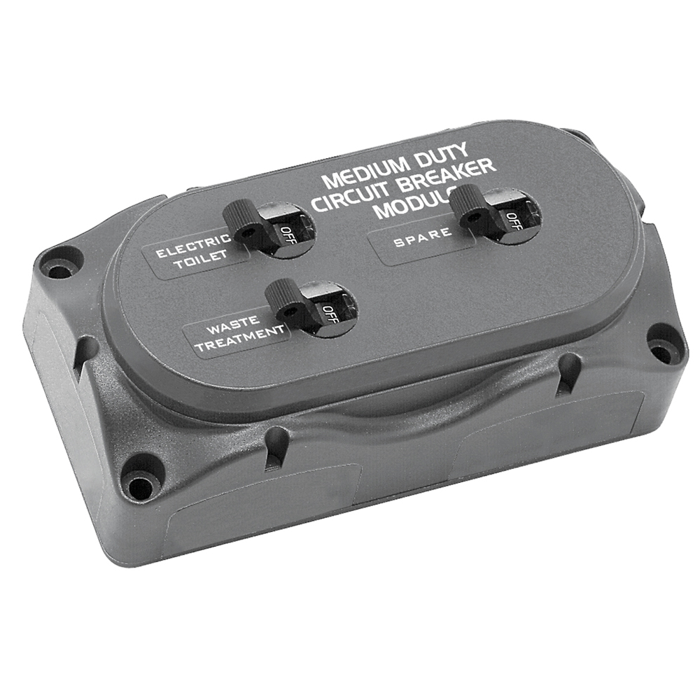 Medium duty circuit breaker module with switches