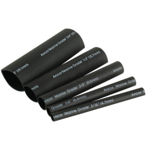 Marine grade heat shrink tubing in various sizes.
