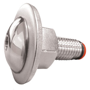 Stainless steel bolt with washer and rubber seal