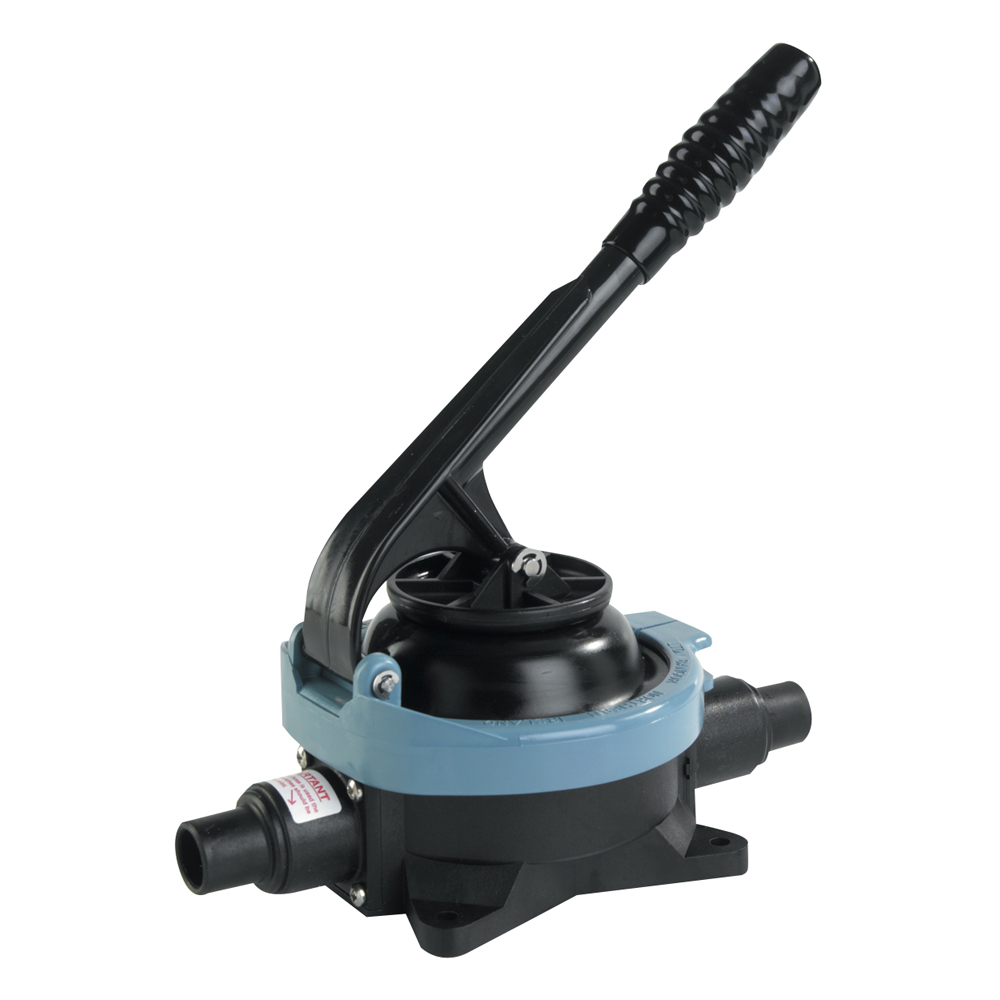 Manual hand pump with handle and valves