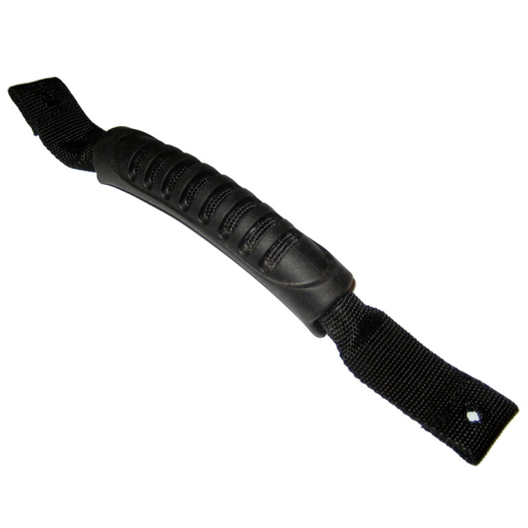 Black suitcase handle with nylon straps