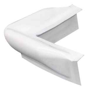 White corner protector for furniture edges
