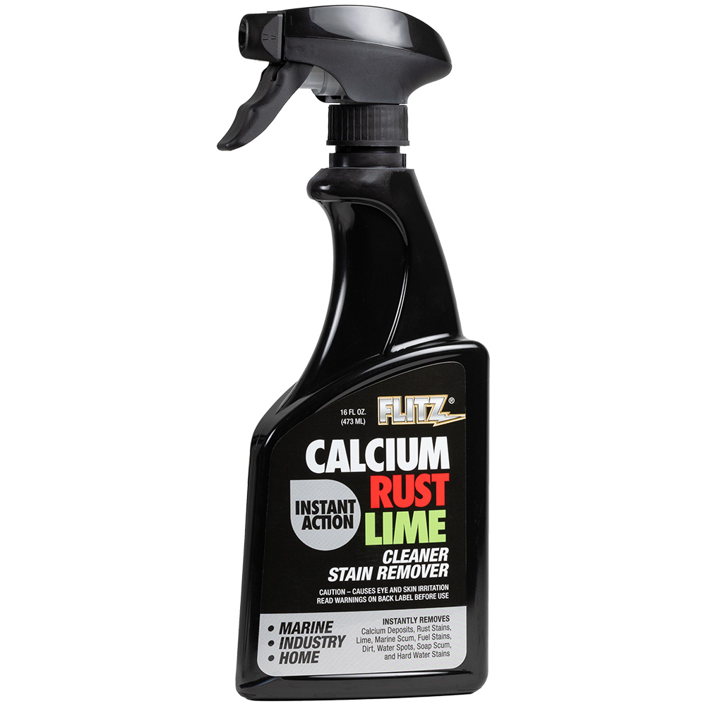 Flitz cleaner for rust, calcium, lime removal.
