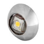 Silver round LED deck light