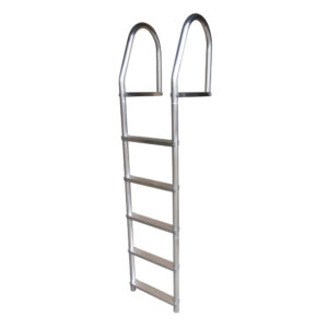 Stainless steel pool ladder with five rungs