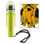 C-Light with inflatable life jacket for safety.