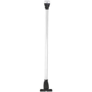 Adjustable boat anchor light pole with black base