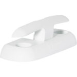 White folding marine cleat for boats