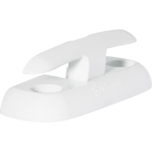 White folding marine cleat for boats