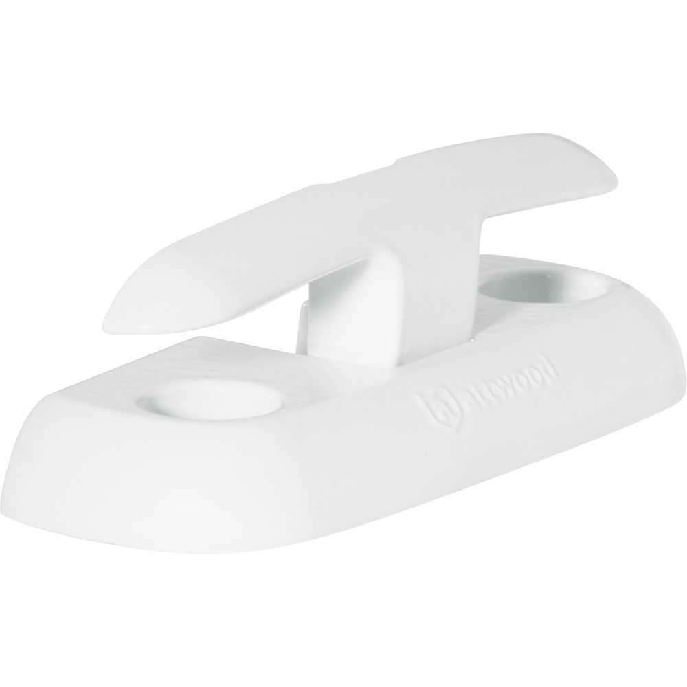 White folding marine cleat for boats