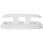 White fold-down boat cleat