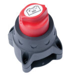 Red battery switch with industrial design