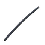 Black rubber cord, flexible and cylindrical