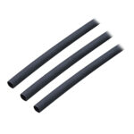 Three black heat shrink tubes