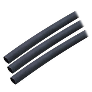 Three black heat shrink tubing segments