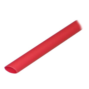 Red plastic tube on white background
