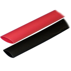 Red and black heat shrink tubing.