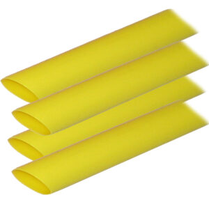 Four yellow cylindrical tubes