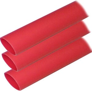 Three red heat shrink tubes