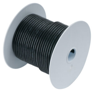 Black wire spool on white background