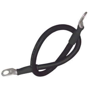 Black cable with metal loop ends