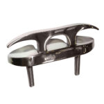 Stainless steel boat cleat with screws