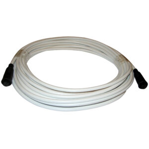 Coiled white cable with black connectors.