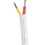 Marine-grade electrical wire with exposed ends.