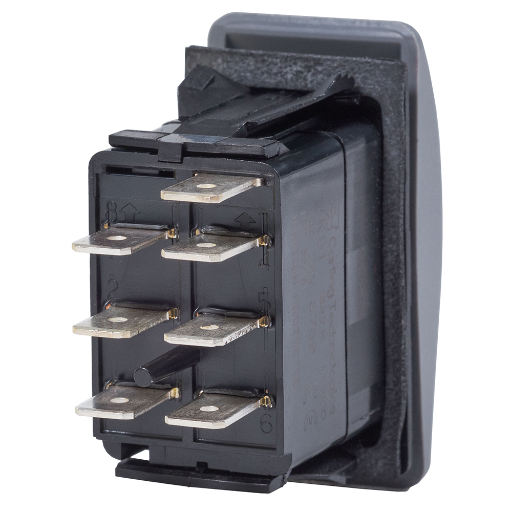 Close-up of six-terminal electrical switch