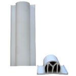 White plastic profile for construction applications