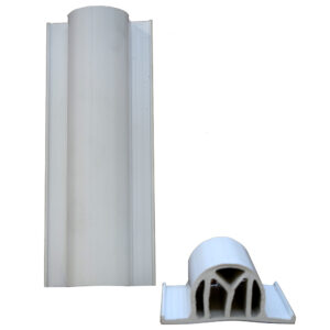 White plastic profile for construction applications