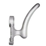 Silver cleat for ropes or boats.