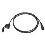 Black USB extension cable with protective cap