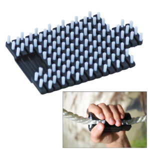 Rope cleaner tool with bristles for easy cleaning.