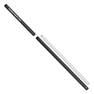 Black and white pole components assembly.