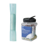 Heat shrink butt connector assortment in jar.