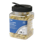 Jar of yellow heat shrink butt connectors