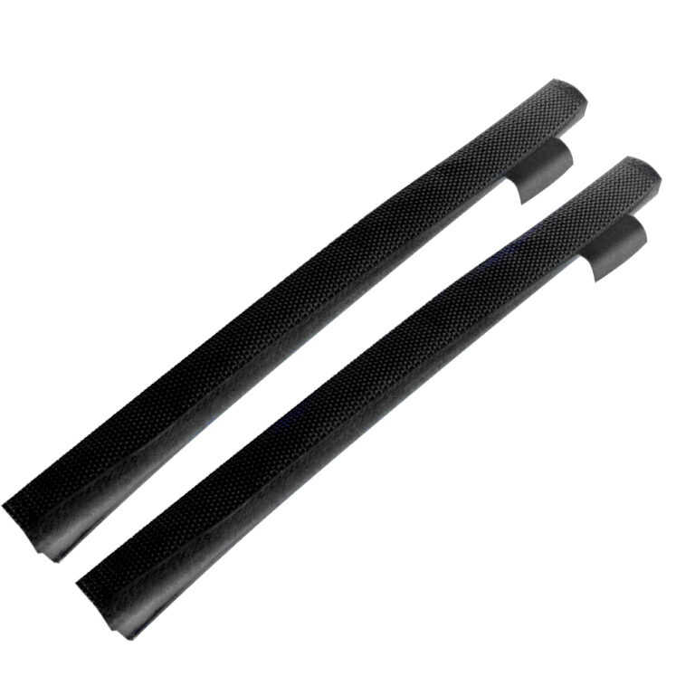 Black non-slip foam grip handles, two pieces.