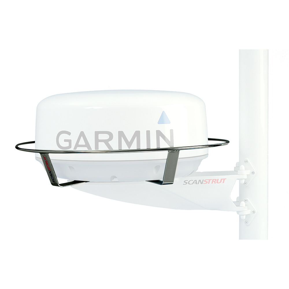 Garmin radar mounted on Scanstrut pedestal.