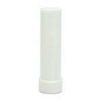 White plastic tube on white background.
